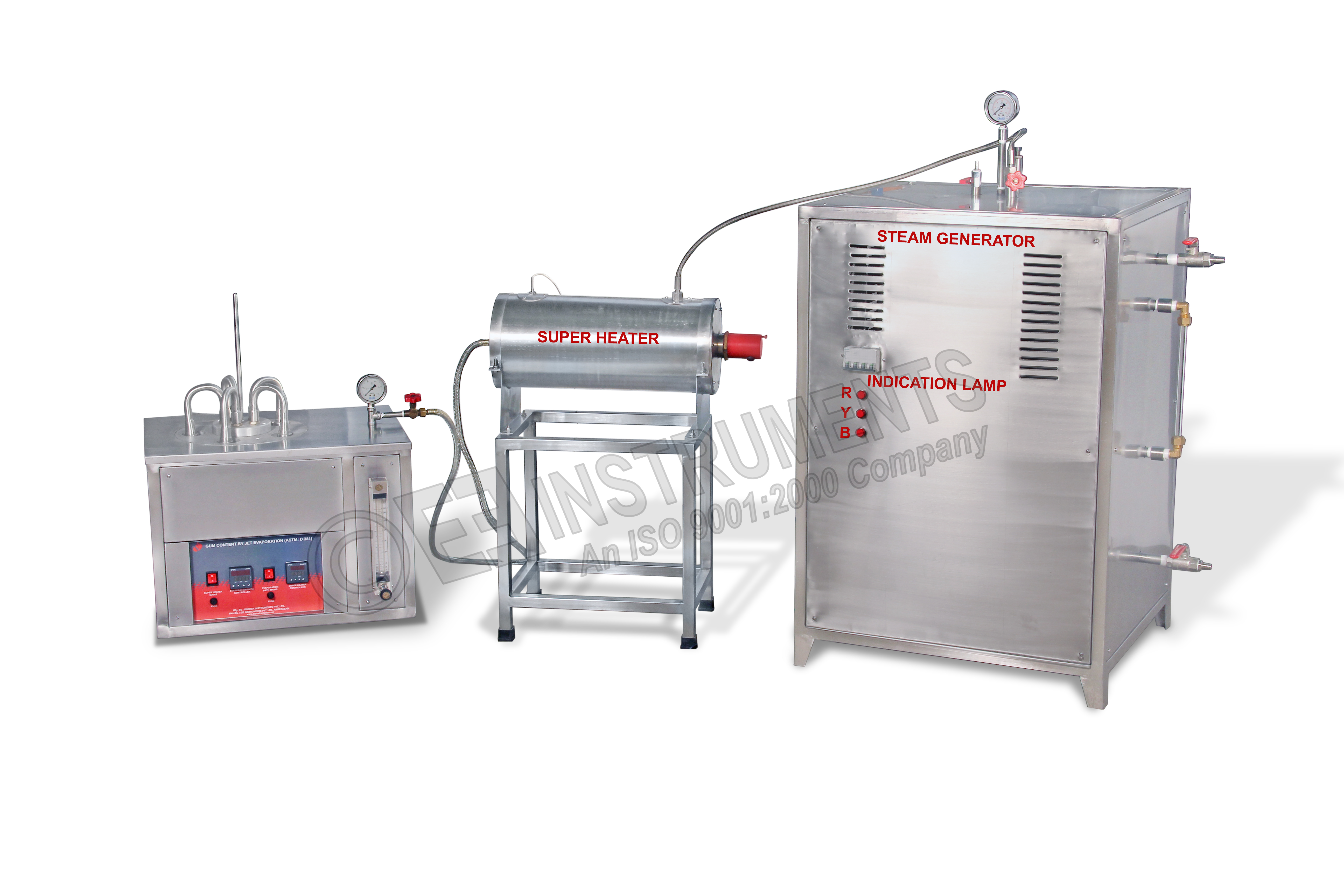 APPARATUS FOR ESTIMATION OF GUM CONTENT BY JET EVAPORATION METHOD WITH STEAM SUPER HEATER - ASTM D381